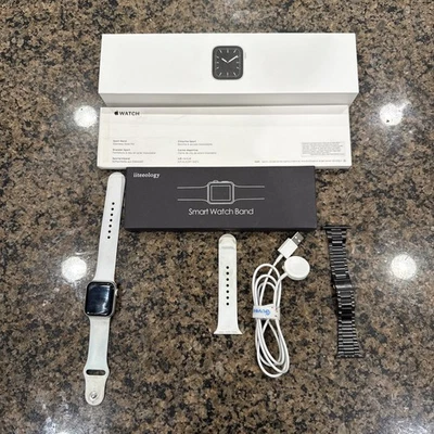 Used- Apple Watch Series 5 40MM Titanium A2094 - GPS + Cellular - SCRATCHES - Image 1 of 4