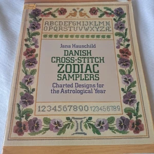 Dover Needlework Danish Cross Stitch Zodiac Samplers Pattern Book - Picture 1 of 4