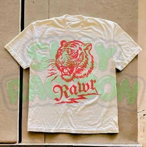 Vintage Tiger Graphic T-Shirt Retro 90s Grunge Wild Animal Tee Tattoo Style - Picture 1 of 10