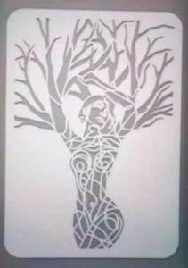 A4 TREE OF LIFE GODDESS Plantilla Reutilizable Aerógrafo Pintura Etc Nuevo 29x21cm - Imagen 1 de 3