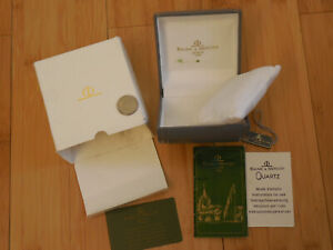 COLLECTIBLE BAUME MERCIER DISPLAY BOX SET WITH BOOKLET & OPEN WARRANTY CARD