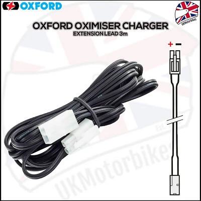 Oxford Motorcycle Motorbike Maximiser/Oximiser 3M Extend Battery Charger Lead - Image 1 of 4