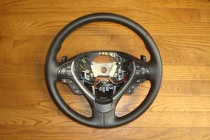 2013 ACURA RDX 3.5L FWD OEM Black Leather Steering Wheel w/Audio Cruise Control - Picture 1 of 12