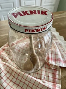 Tarro de almacenamiento de vidrio Piknik Country Store despensa almacenamiento utensilios de cocina vintage - Imagen 1 de 6