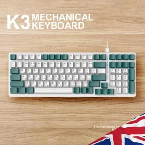 K3 Mechanical Keyboard USB Charging 100 Keys Wired Gaming Keyboard Wired Russian - Picture 1 of 9