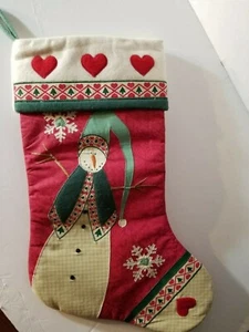 HERMOSA MEDIA NAVIDAD MUÑECO DE NIEVE 18,5" PELUCHE - NUNCA USADA - Imagen 1 de 5