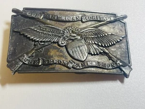 Vtg 2nd Amendment Our American Heritage Bergamot Belt Buckle Solid Brass 1976 - Picture 1 of 9
