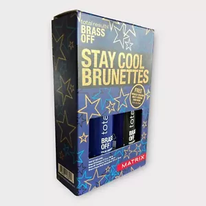 Matrix Total Results Brass Off Shampoo & Conditioner Stay Cool Brunettes 10.1oz - Picture 1 of 4