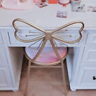 Vanity Makeup Stool Seat Pink Velvet Chair W/backrest Bedroom Butterfly Stool