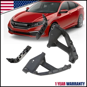 4PC Front Hold Mount Retainer For 2016-2021 Honda CIVIC Sedan Headlight Brackets - Picture 1 of 10