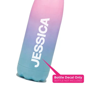 NOMBRE DE BOTELLA DE AGUA - Calcomanías personalizadas pegatinas para tu botella de agua - Imagen 1 de 4