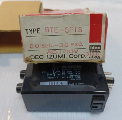 IDEC ELECTRONIC CR TIMER RTE-SP1S RTE-AC. 100V   30  sec-30 sec 10130F - Image 1 of 4