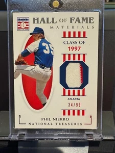 2021 Panini National Treasures Hall of Fame Materials /99 Phil Niekro HOF - Bild 1 von 2