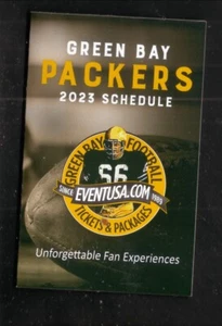 Green Bay Packers 2023 Pocket Schedule Event USA - Bild 1 von 2