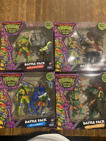 TMNT Mutant Mayhem BATTLE PACK SET.  Background Display Not Included Cover