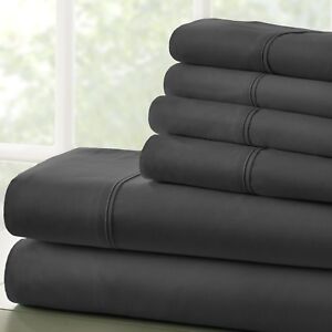 Luxury 6PC Sheets Set Comfort by Kaycie Gray Hotel Collection