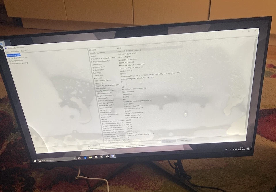 All in One PC MSI Pro 24x 7M-014DE, 23.8 Pulgadas Pantalla 1Tb 8Gb Ram - Imagen 1 de 4