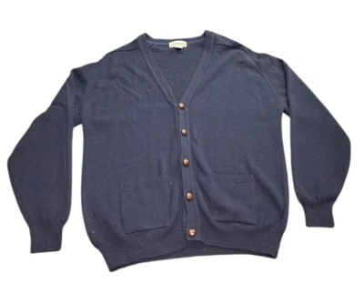 VTG LL Bean Sweater Mens Large 100% Lambs Wool Cardigan Grandpa Button - Image 1 of 4