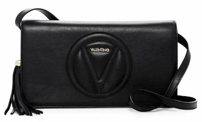 Valentino by Mario Valentino Black Leather Lena Clutch/Crossbody Bag MSRP $795 - Image 1 of 4