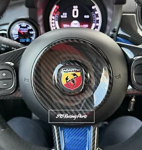 Cover Airbag Volante in VERO CARBONIO per Fiat 500 Abarth - 595 - 695 - Fiat 500 - Imagen 1 de 4