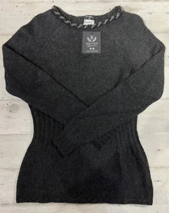 Maglione Pullover 100% Puro Cashmere Cachemire Kasmir Donna Chanel S Grigio - Foto 1 di 9