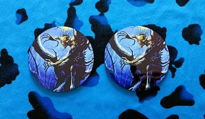 IRON MAIDEN - FEAR OF THE DARK -  PAIR OF PRINTED ROUND COASTERS - Image 1 of 2