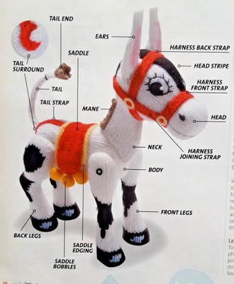 MUFFIN THE MULE TOY KNITTING PATTERN by ALAN DART - Image 1 of 4
