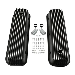 Cubiertas de válvula altas de aluminio negras para Big Block Chevy BBC 396 427 454 502 V8 - Imagen 1 de 10