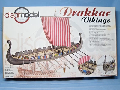KIT MODELO DESARMODEL DRAKKAR VIKINGO BARCO DE MADERA MODELO BARCO DRAGÓN VIKINGO Foto 1 de 4