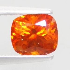 Cuscino 1,62 Ct Squisito (6 x 5 mm) Arancio Rossastro Non Riscaldato Spagna Sfalerite - Foto 1 di 7