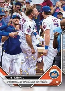 Pete Alonso 5th Walk-Off HR Mets Record 2025 MLB Topps NOW Card 713 - Bild 1 von 2