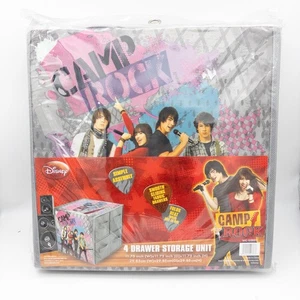 RARO Disney Camp Rock 4 cajones unidad de almacenamiento Jonas Brothers Demi Lovato nuevo - Imagen 1 de 6