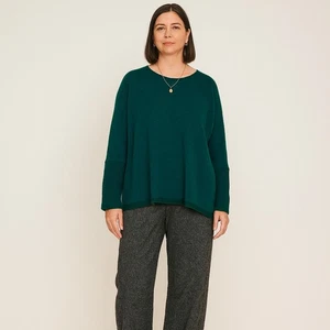 EILEEN FISHER Lofty Recycled Cashmere Pullover Teal Blue Sz L {3H4} - Picture 1 of 6