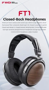 FiiO FT1 Closed-Back Over-Ear Wired Headphones (Black) - Picture 1 of 1