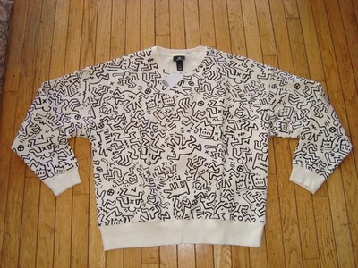 H&M KEITH HARING HOMBRE JERSEY CUELLO REDONDO SUDADERA TALLA GRANDE OVERSIZE ¡NUEVO CON ETIQUETAS! Foto 1 de 4