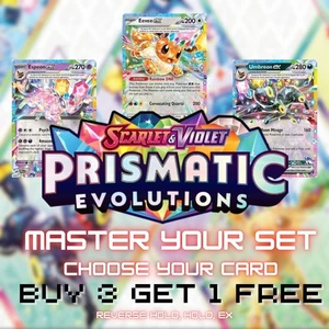 Pokemon Scarlet & Violet Prismatic Evolutions: Choose Your Card! Master Set H/RH - Picture 1 of 154