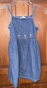 Baby Girl Gymboree Vintage Rainbow Tag X-Large 5-6 Years Jean Jumper Dress - Picture 1 of 5