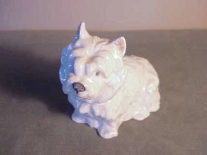 PERRO DE PORCELANA DE COLECCIÓN REAL DANÉS COPENHAGUE #4918 BLANCO WEST HIGHLAND TERRIER - Imagen 1 de 8