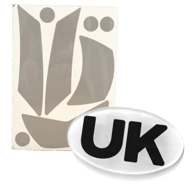 FAMILY MOTORING AND LEISURE Motorcycle UK and Reflective Regulation Helmet Adhesive Stickers for Motorbike