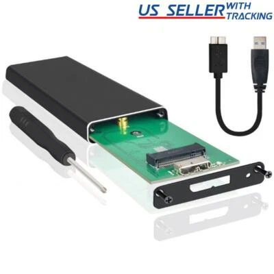 M.2 NGFF SATA SSD to USB 3.0 / 3.1 Type C External Drive Enclosure Case w/ UASP - Image 1 of 4