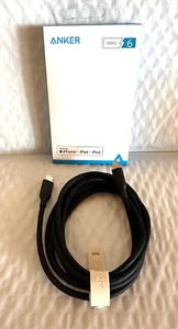 Cable Lightning Anker - PowerLine III Flow USB-C a MFi certificado 6 pies - negro - Imagen 1 de 5