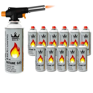Lötbrenner Gasbrenner Gaskartuschen 12er Set 227g Butan Lötlampe Bunsenbrenner - Bild 1 von 3