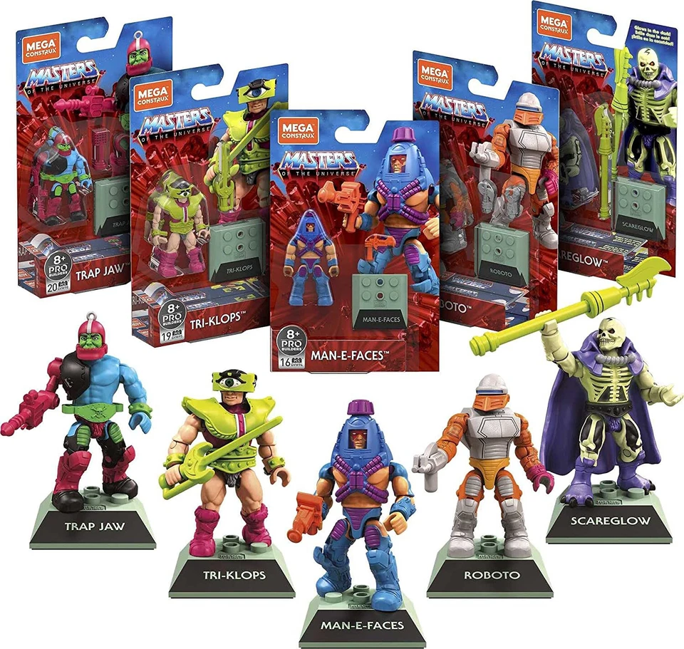 Mega Construx Masters Of The Universe Heroes 2" Figure Man E Faces Roboto CHOOSE - Image 1 of 1