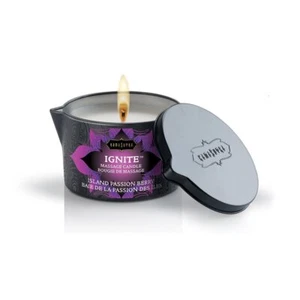 Island Passion Berry Massage Candle 6 Oz Wax Free Relaxing Aromatherapy Oil - Picture 1 of 8