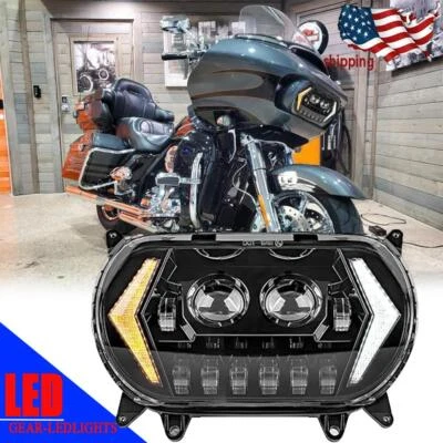 Faro LED DRL para Harley Davidson Road Glide 2015-2024 Foto 1 de 4