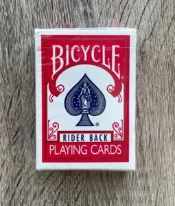 Vintage Sealed BICYCLE Rider Back Playing Cards Red 808 Poker USA Air Cushion - Picture 1 of 3