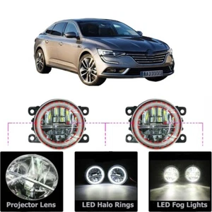 LED Fog Light Angel Eye Rings DRL Daytime Running Lamp Fit For Renault Talisman - Picture 1 of 10
