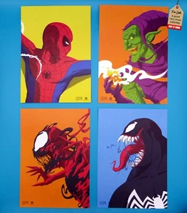 Spider-Man Face-Off Art Print Set of 4 Loot Exclusive Official Marvel ‘18 Poster - Picture 1 of 3