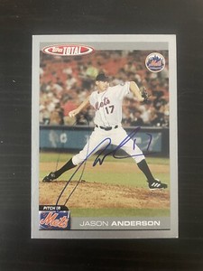 2004 Topps Total Silver #468 Jason Anderson New York Mets Signed Card Autograph