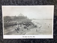 The Sands from The Pier - Rhyl - Denbighshire - Fine B/W - PELHAM CARD